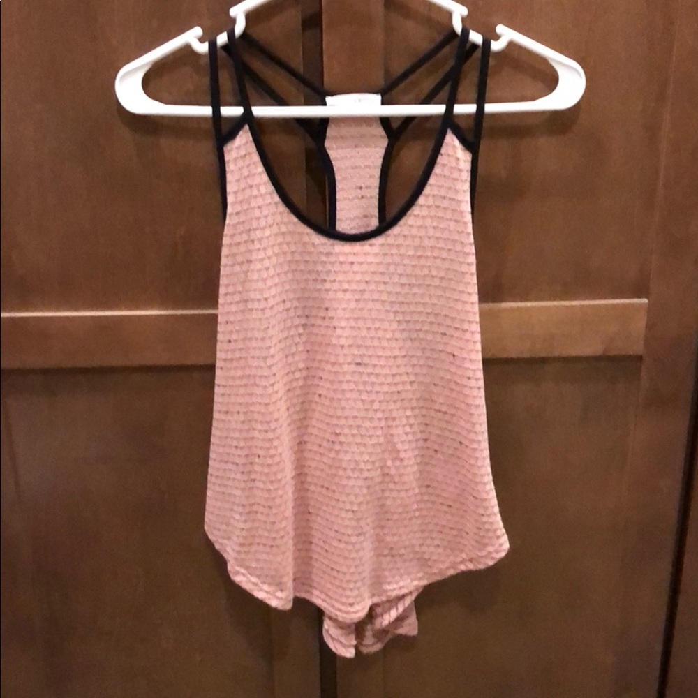 Pink and black top